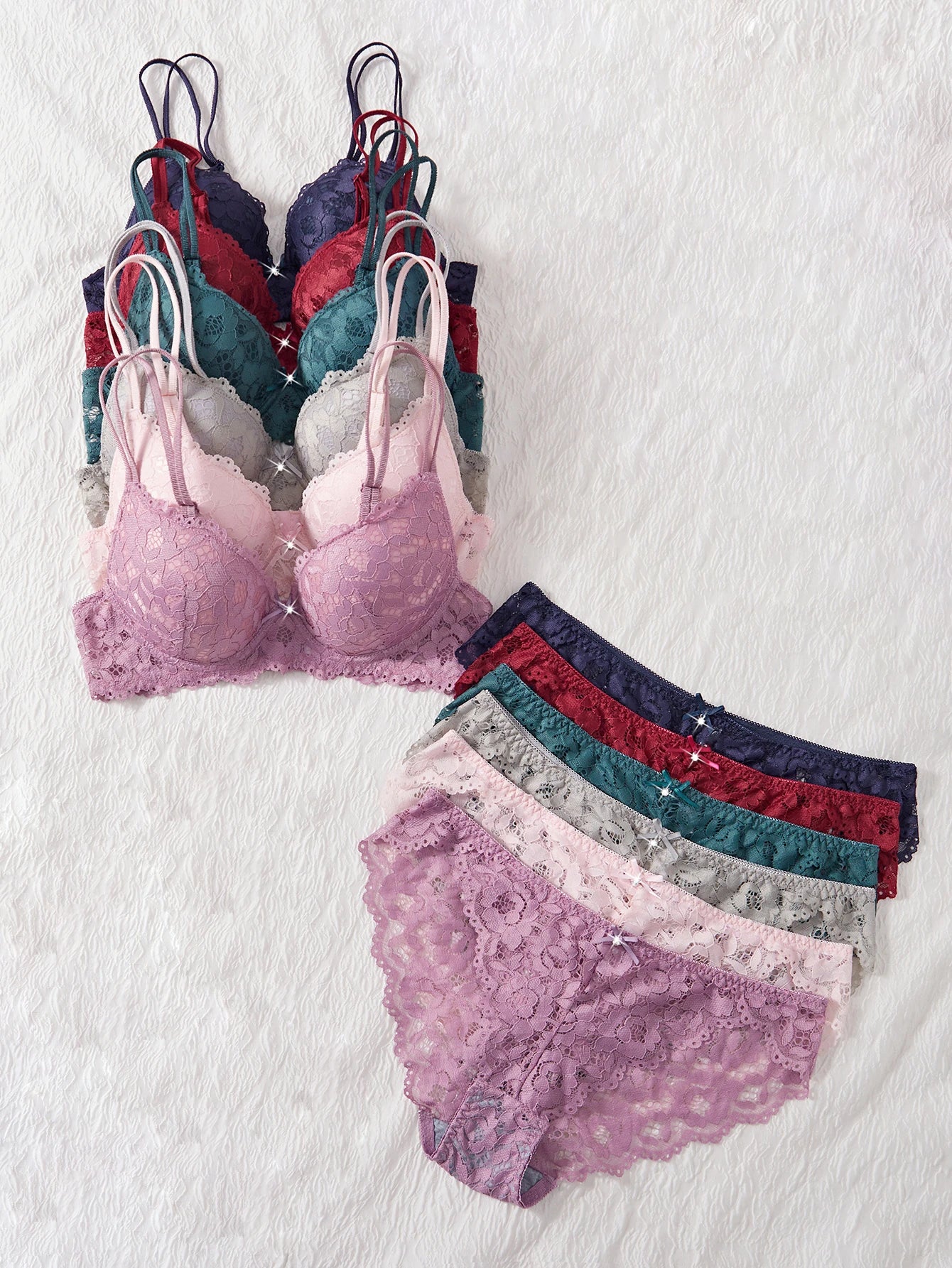 Women's 6-Piece Lace Underwear Set.