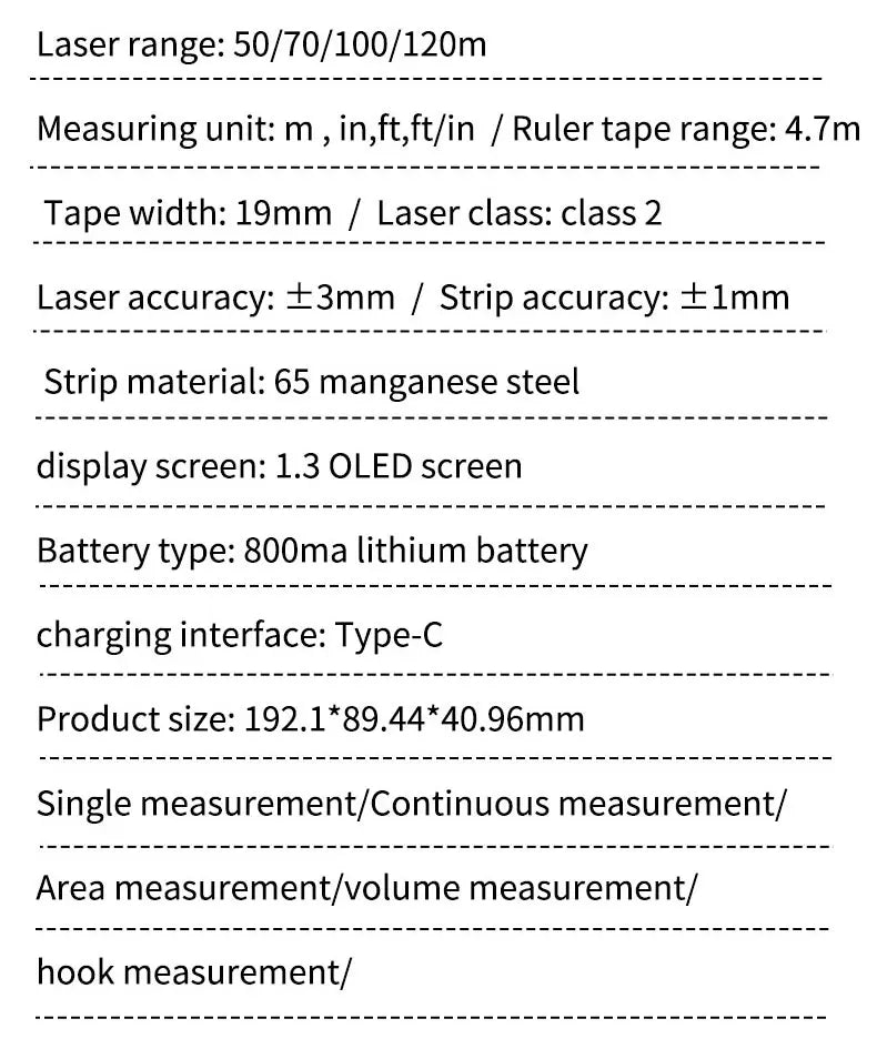3in1 Digital Display Laser Ruler