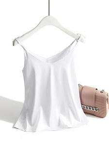 Women Summer Silk Sleeveless Tops