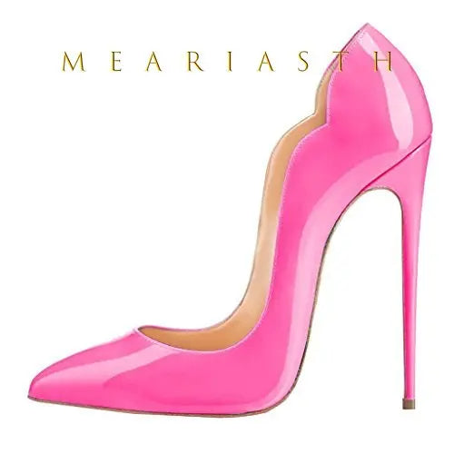 Women's 12cm High Heels Patent Leather Shoes.