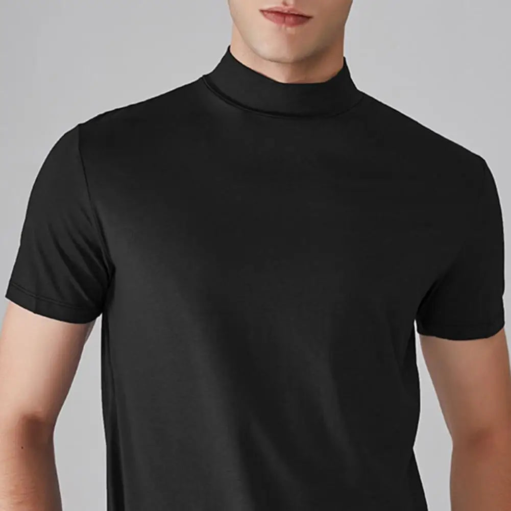 Men's Half High Collar Slim Fit T-shirt