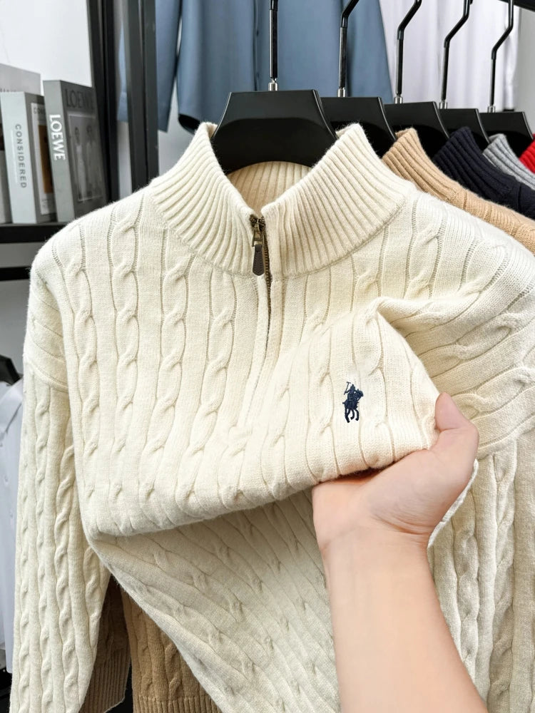 Men's Stand Up Collar Sweater