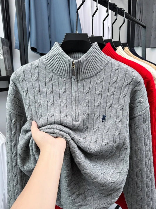 Men's Stand Up Collar Sweater