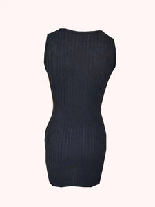 Women's Button Front Tank Dress With Pockets