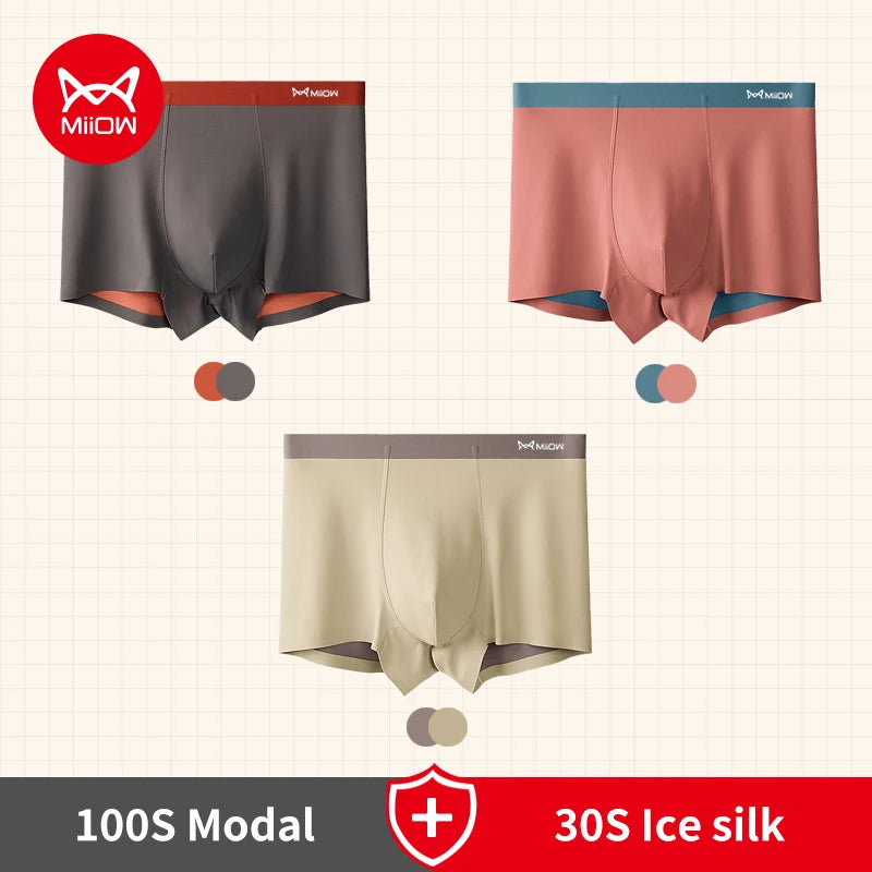 Men's Breathable Light Ice Silk Boxers