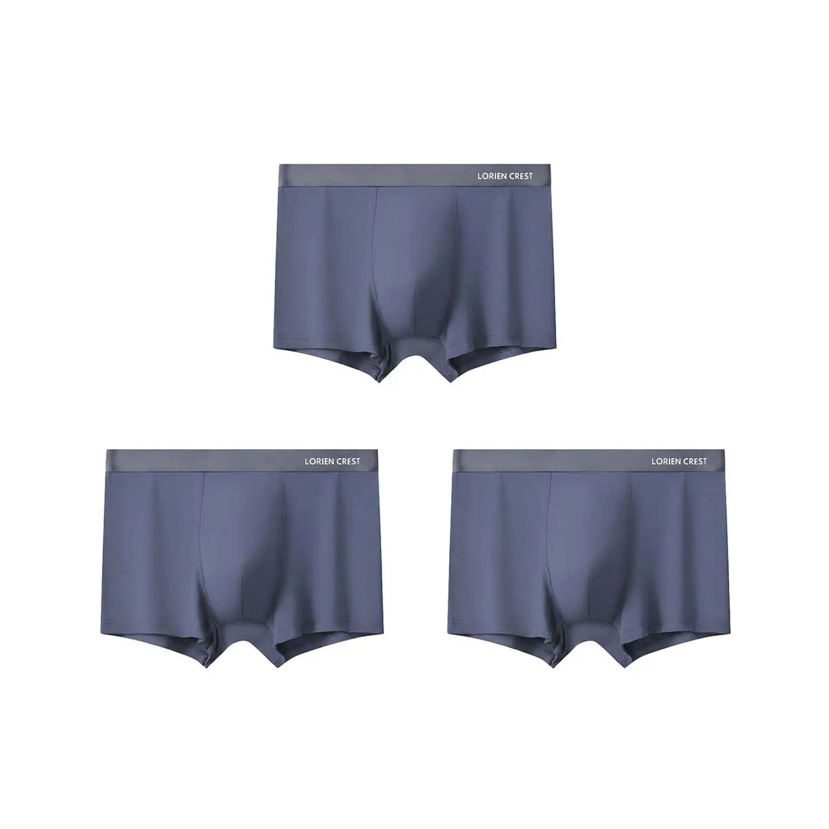 3-piece set of men's breathable, thin satin silk boxers