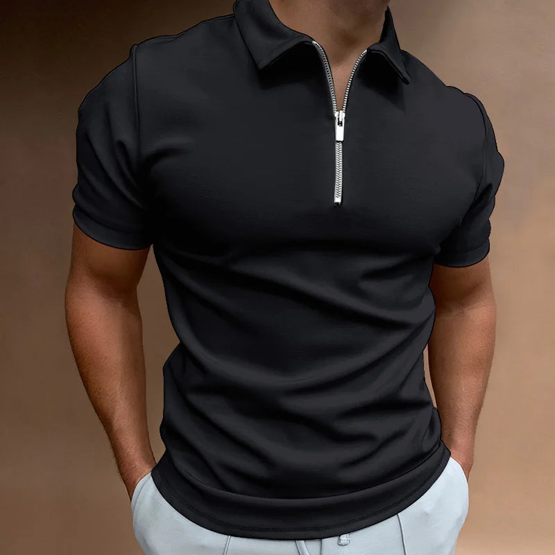 Men Stripe Polo Shirt