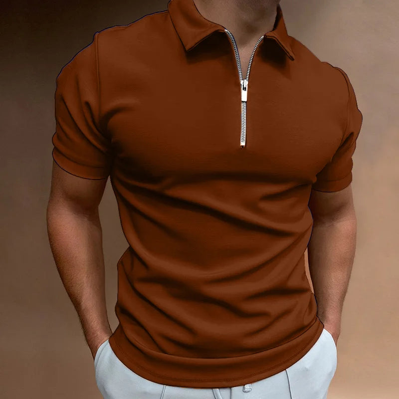 Men Stripe Polo Shirt