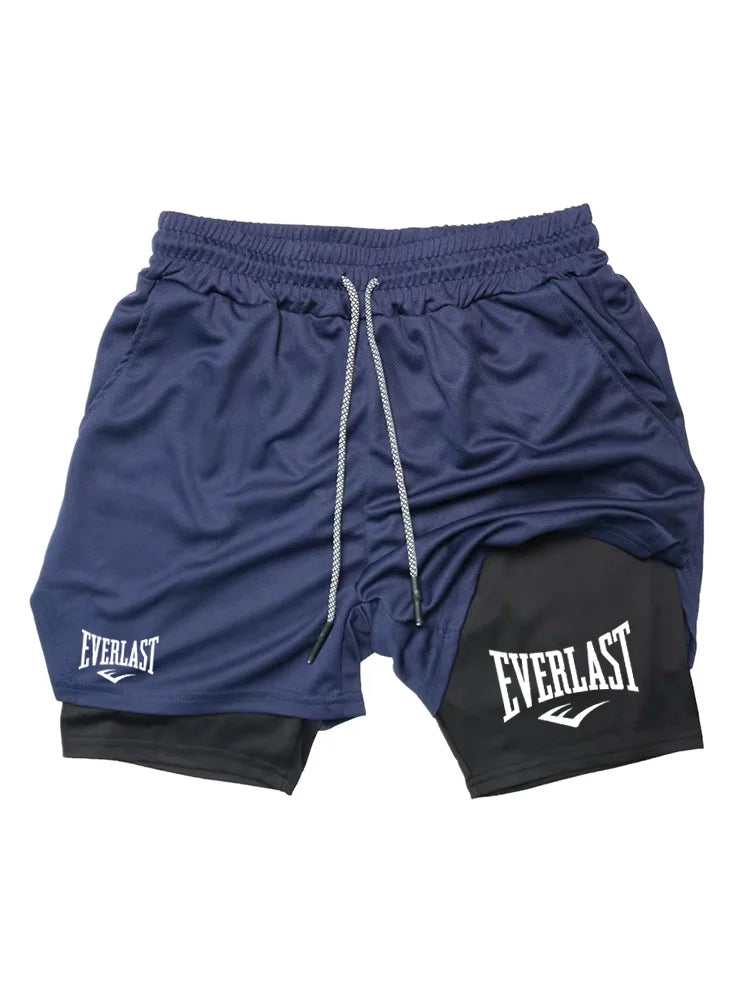 Men's Running 2 in 1 Double-deck Sport Shorts