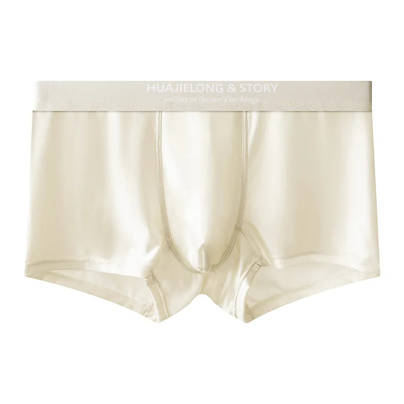 Men's Breathable Thin Satin Silk Boxers