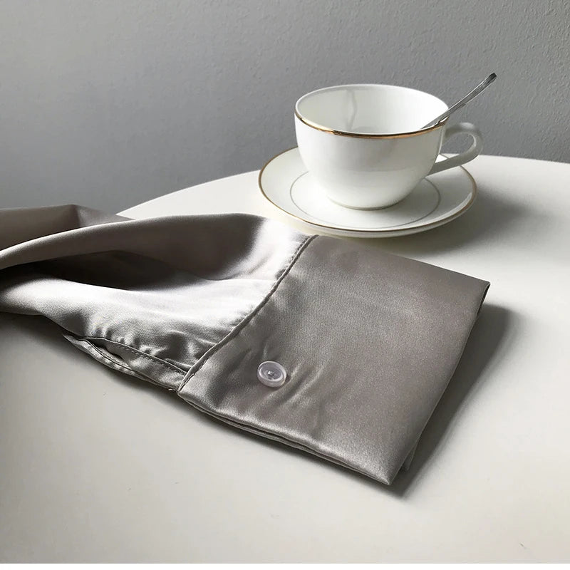 Women's Long Sleeve Satin Top