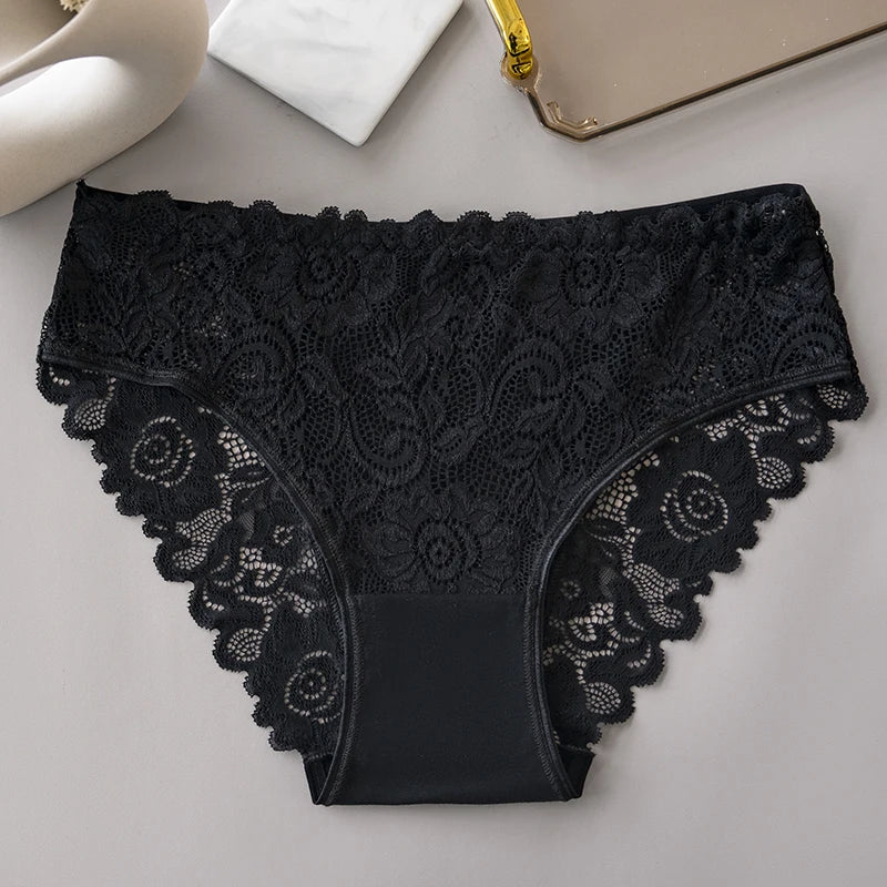 Women's 6-PCS Cotton Lace Panties Set.