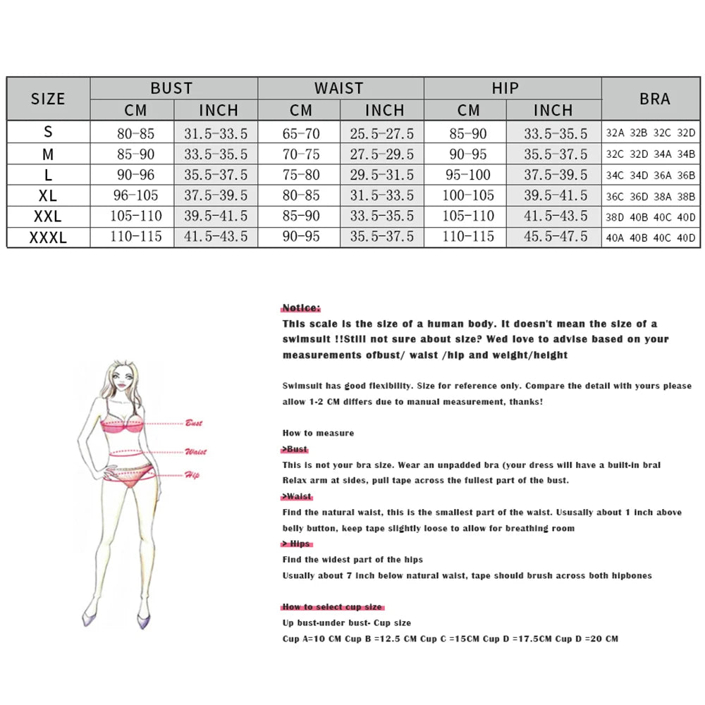 3Pcs Push Up Bikini With Tassels Skirt Swimwear