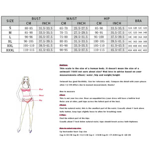 3Pcs Push Up Bikini With Tassels Skirt Swimwear