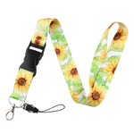 Load image into Gallery viewer, Sunflower Pattern Lanyard For Keys ID
