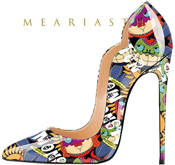 Women's 12cm High Heels Patent Leather Shoes.
