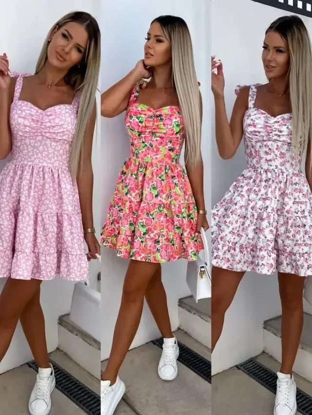 Women's Fashion Mini Floral Dress