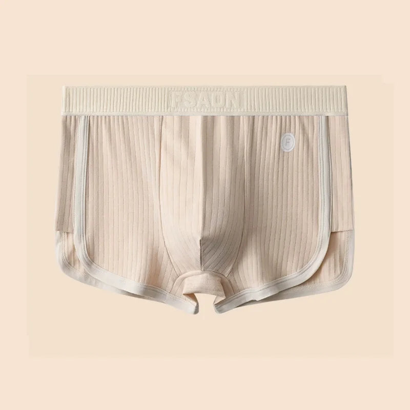 Men's 100% Cotton Solid Striped Boxers