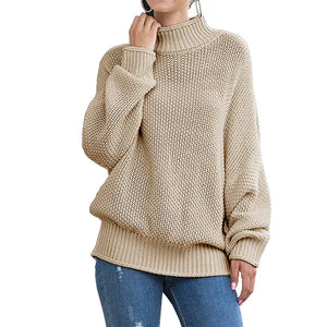 Women's Pullover Turtleneck Knitted Top