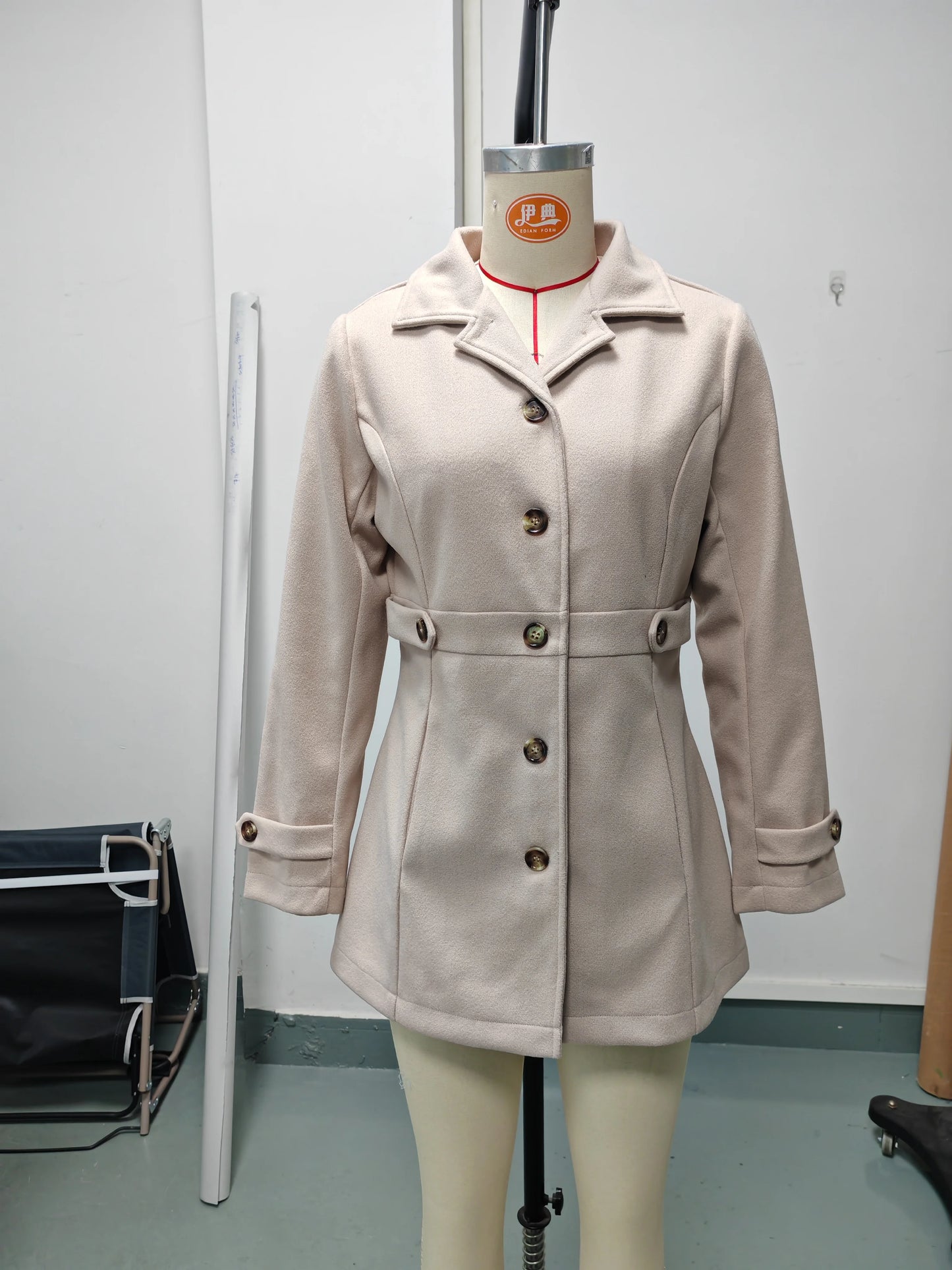 Women's Medium Length Slim Wild Spring Coat