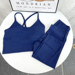 Load image into Gallery viewer, Elasticity High Waist 2 Piece Yoga Set

