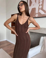 Load image into Gallery viewer, Trendix Knitted Elegant Long Backless Dress
