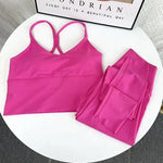 Load image into Gallery viewer, Elasticity High Waist 2 Piece Yoga Set

