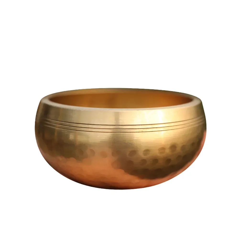 Gold bowl on a white background