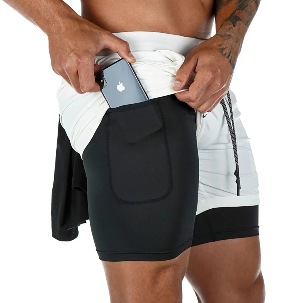 Men 2 in 1 Short Pants