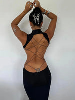 Load image into Gallery viewer, Women Bodycon Hollow Out Long Party Dress
