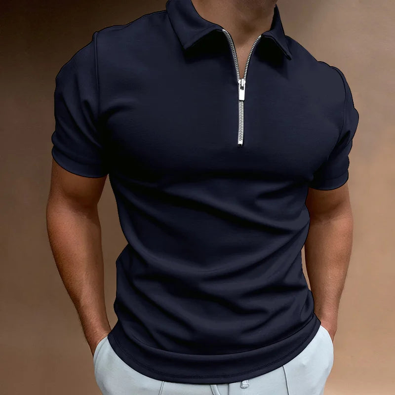 Men Stripe Polo Shirt