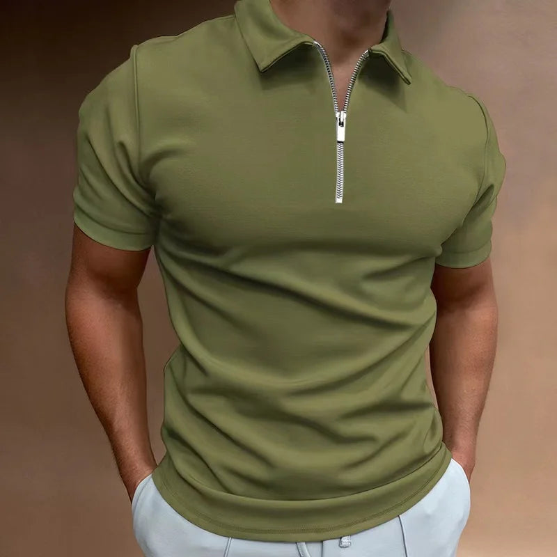 Men Stripe Polo Shirt