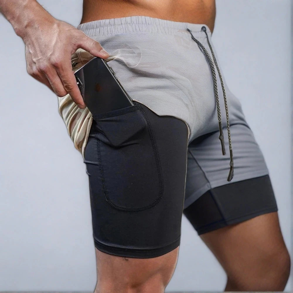 Men 2 in 1 Short Pants