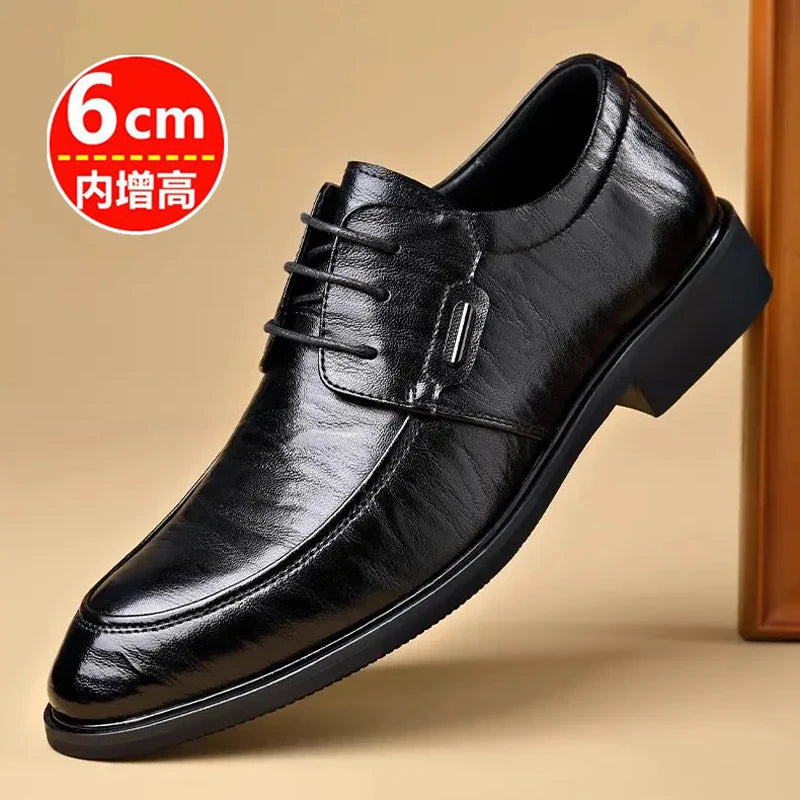 Men's Professional Height-increasing Leather Shoes.