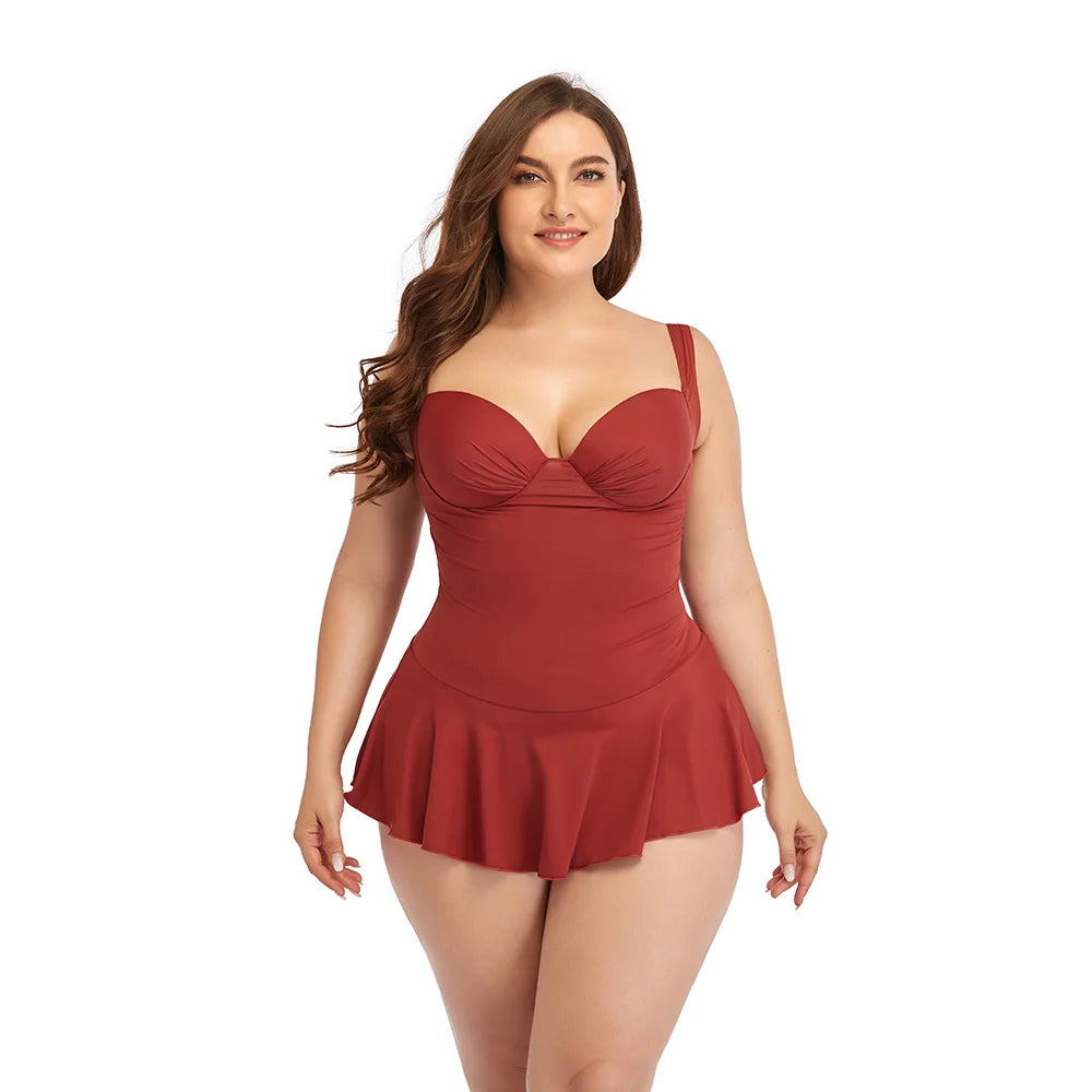 New Stylish One Piece Large Size Women's Swimwear 2025 Bikini
