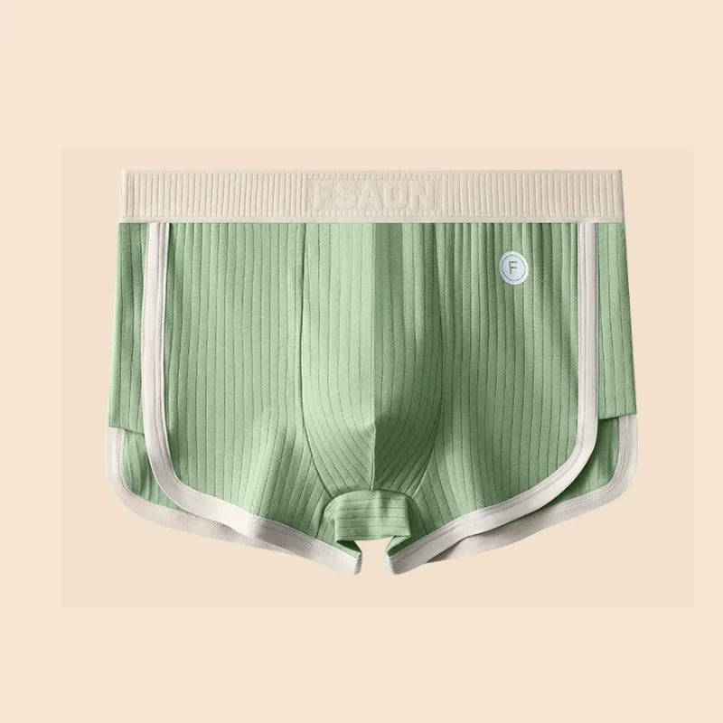 Men's 100% Cotton Solid Striped Boxers