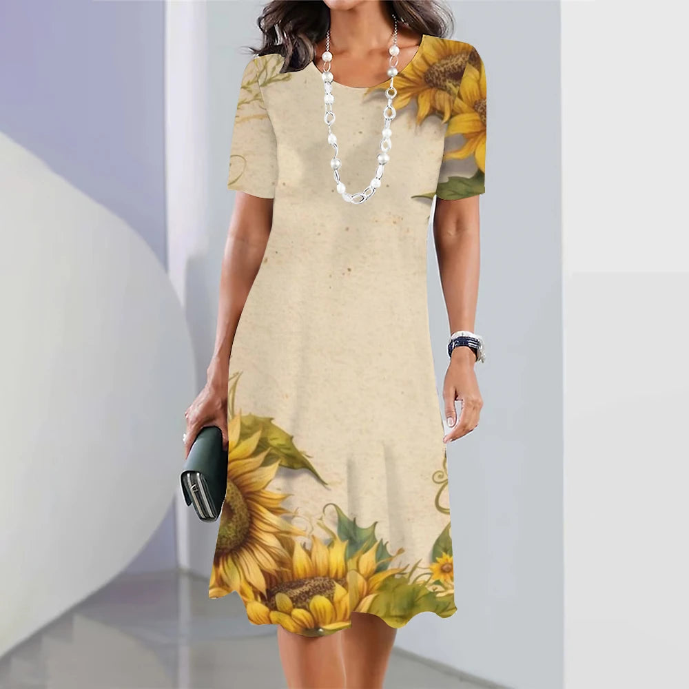 Women's Sunflower Fashion Dress