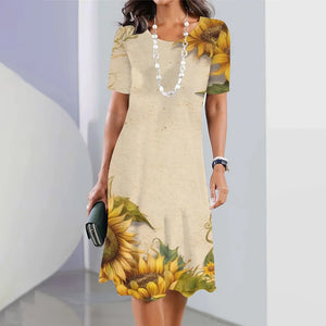 Women's Sunflower Fashion Dress