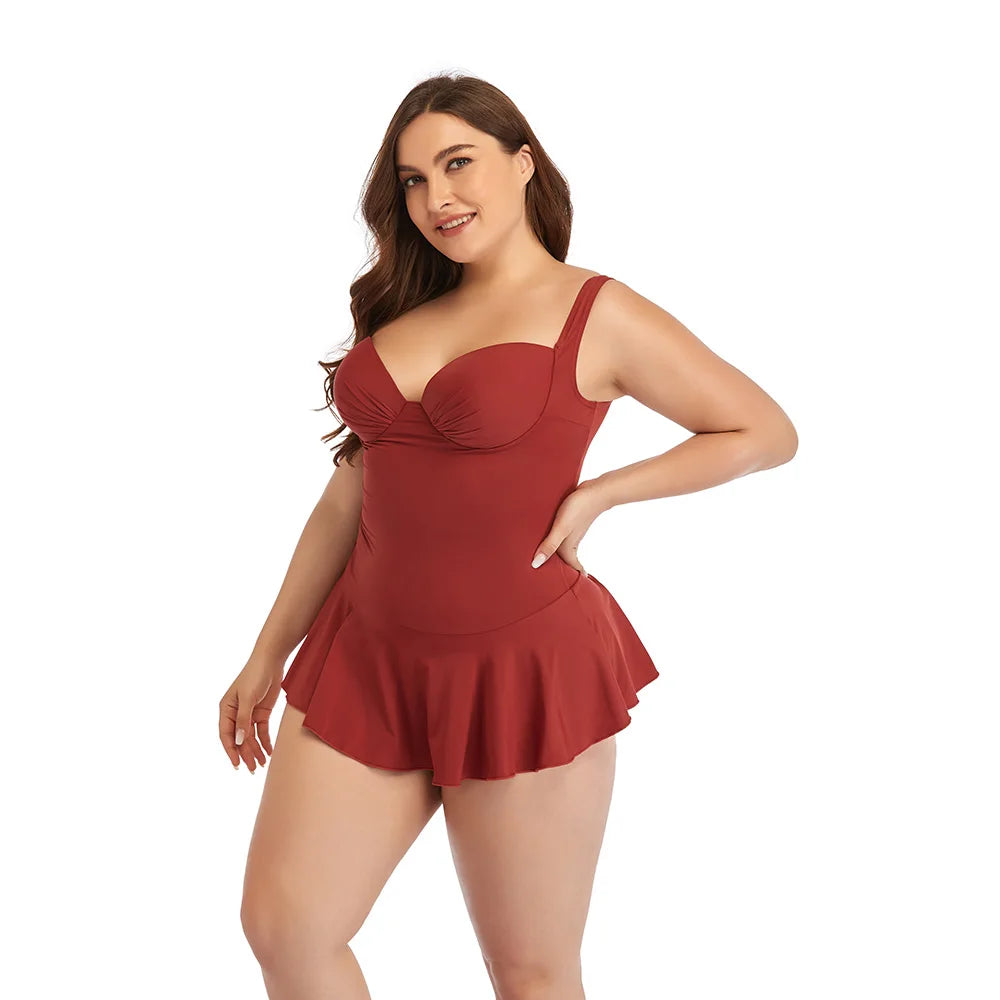 New Stylish One Piece Large Size Women's Swimwear 2025 Bikini