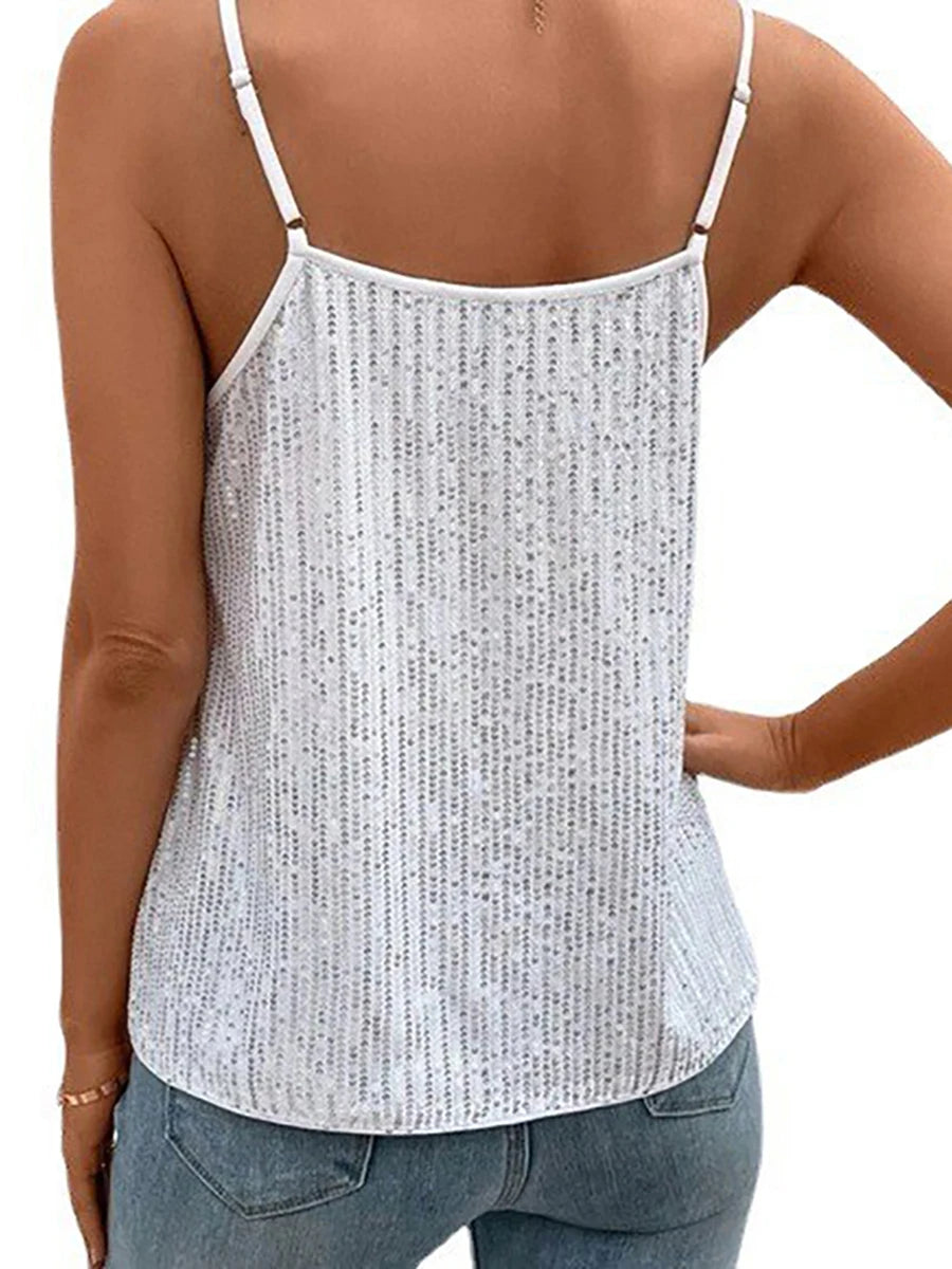 Stylish Sparkle Women s Sequin Top