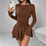 Load image into Gallery viewer, Women Elegant Flare Sleeve High Waist Bodycon Dress
