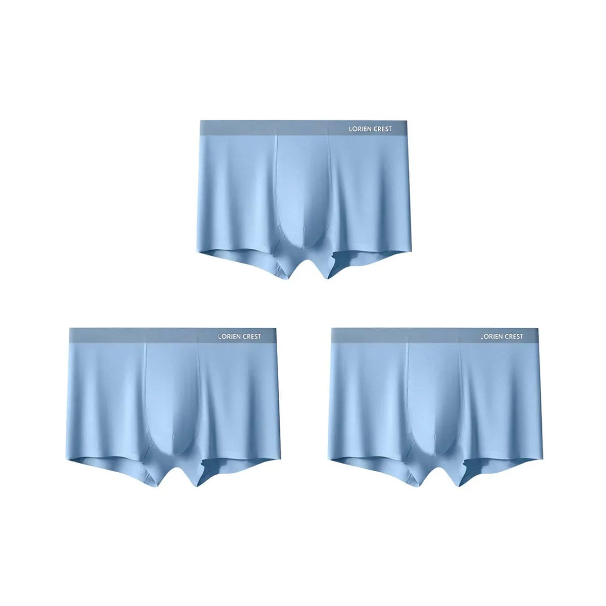 3-piece set of men's breathable, thin satin silk boxers