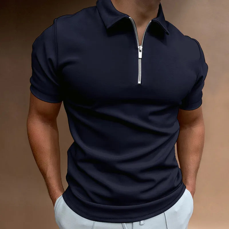 Men Stripe Polo Shirt