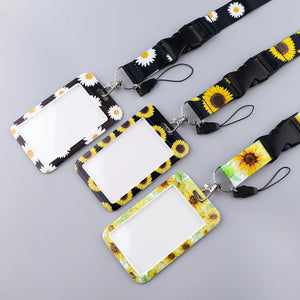 Sunflower Pattern Lanyard For Keys ID