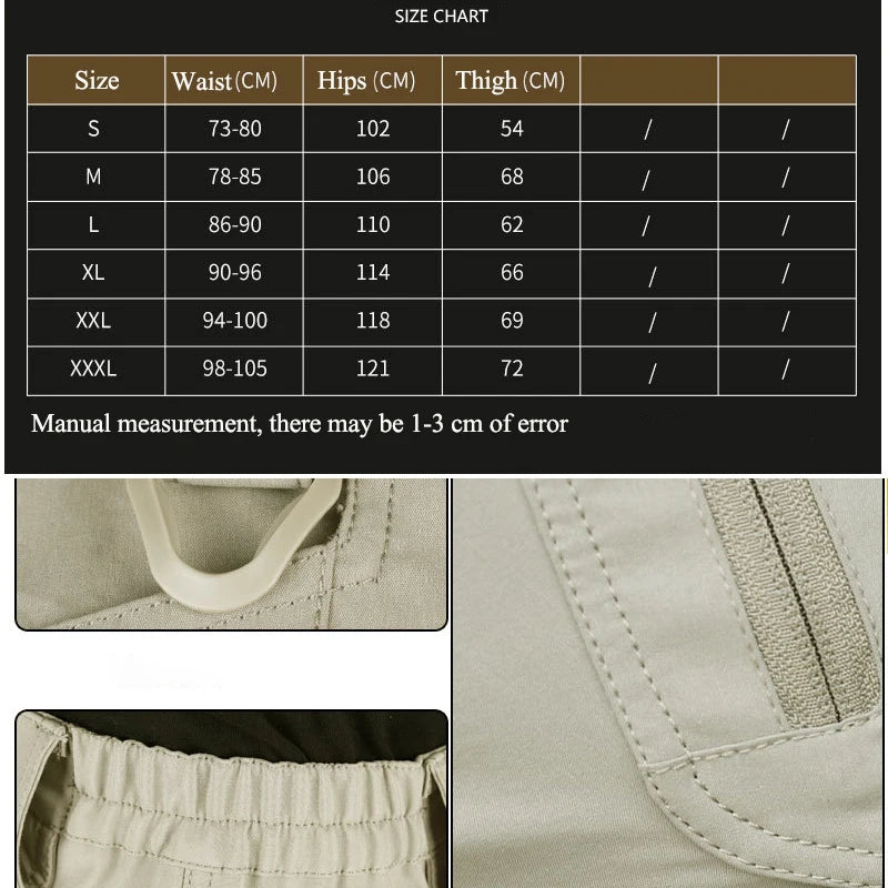 Men Cargo Tactical Quick Dry Multi-Pocket Shorts