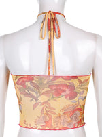 Load image into Gallery viewer, Floral Crop Mesh Top
