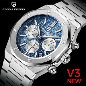 Mens Quartz Sapphire Stainless Steel Watch