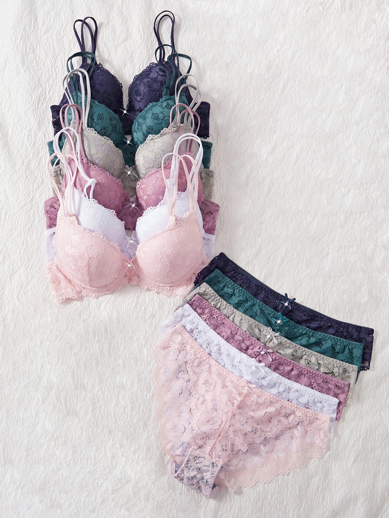 Women's 6-Piece Lace Underwear Set.