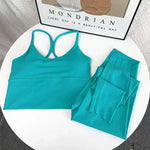 Load image into Gallery viewer, Elasticity High Waist 2 Piece Yoga Set
