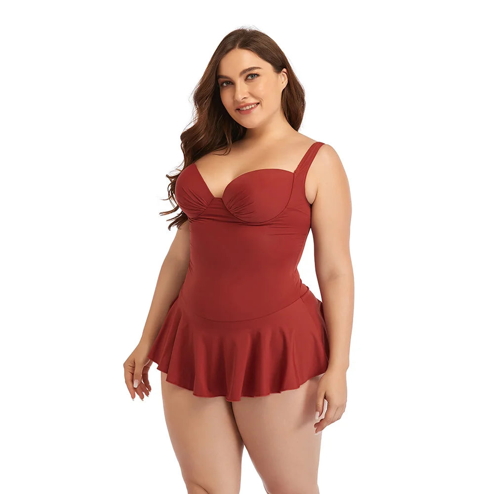 New Stylish One Piece Large Size Women's Swimwear 2025 Bikini